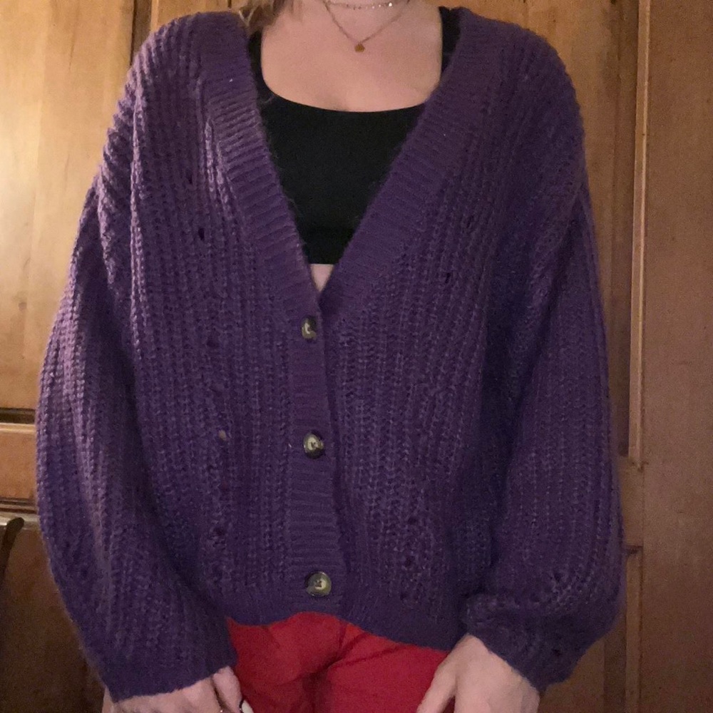 Purple Cardigan